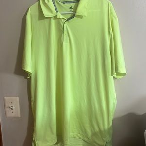 Adidas polo yellow tennis ball color XL active workout some stain in photo Mens